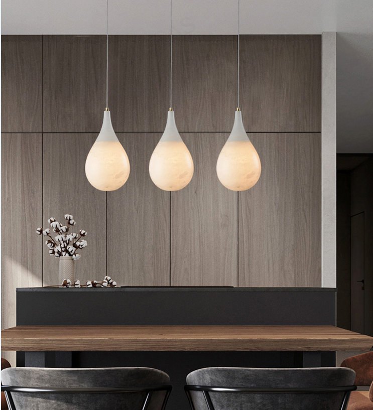 轻奢-小吊灯 D11408 E27*1 铜本色 全铜+西班牙云石